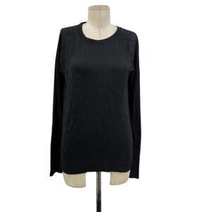 Lululemon Rest Less Pullover Long Sleeve Textured Black Size 10